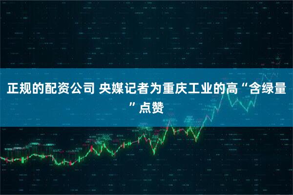 正规的配资公司 央媒记者为重庆工业的高“含绿量”点赞